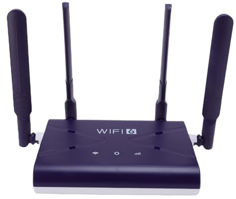 Yanmis WiFi 6-Router, 300 Mbit/s 4G CPE LTE-Router mit SIM-Kartensteckplatz, 4 Antennen, Unterstützt Bis zu 32 Geräte, für Telefon, Laptop, PC