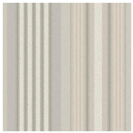 Superfresco Easy Loom Stripe Stone Wallpaper | Paste the Wall | Cream Stripes | Eco-Friendly