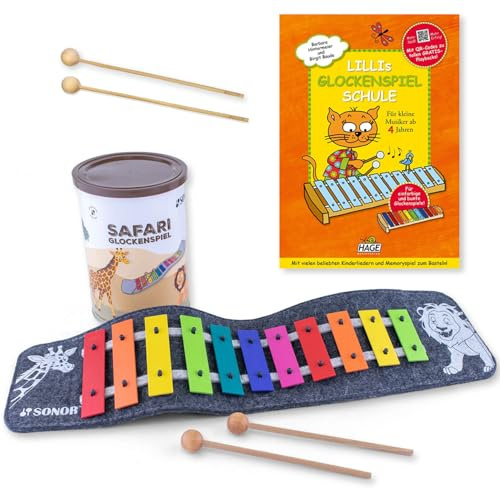 Sonor Safari Glockenpiel Xylophon mit Liederbuch und keepdrum Schlägel