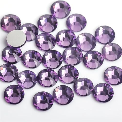 Glas-Strasssteine Glas-Strasssteine for Nail Art, mehrfarbig, mehrere Größen(Violet,SS4 1440pcs)