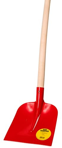 Baumeister Holsteiner Sandschaufel mit Buchen-Langstiel 130 cm | Stahlblatt, pulverbeschichtet | ohne Tritt | 3/4 gehobene Dülle, von IDEALSPATEN