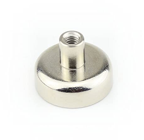 10 Neodym Flachgreifer Topfmagnete Ø20x7 mm N35 Magnet mit Gewindebuchse Gewinde M4x8mm - Haftkraft 14 kg / 140 N