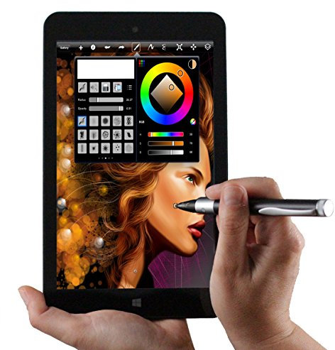 Navitech PRECISION stylet gris à pointe fine compatible avec tablette HP Elite x2 1011 G1 Tablet / HP ElitePad 1000 G2 Tablet / HP Pro Slate 12 Tablet / HP Pro Slate 8 Tablet / HP Pro Tablet 10 EE G1 / HP Pro Tablet 408 G1