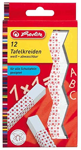 Tafelkreide weiß 36 Stück farbig