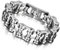 Cupimatch Mens Heavy Gothic 18MM Wide Biker Silver Tone Stainless Steel Motorcycle Chain Bracelet 9.1 (Silver) for Fathers Day