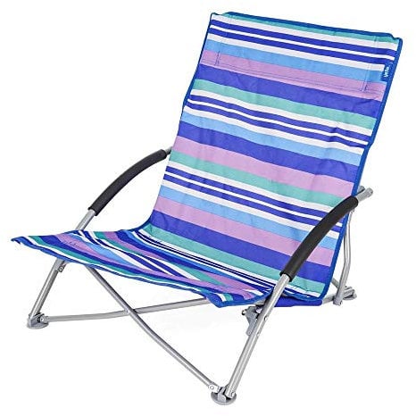 Yello Low Folding Beach Collapsible Outdoor Picnic Camping Chair with Carry Bag