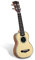 Pyle Sopran-Ukulele aus Massivholz, professionelles Instrument mit Fichtenfläche, Mahagoni-Hals, schwarzem Walnuss-Griffbrett und Steg – Pyle Pro PUKT65