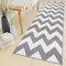 TAPISO Luxury Läufer Teppich Flur Korridor Kurzflor Brücke Designer Grau Weiss Modern Zig Zag Streifen Geometrisch Muster ÖKOTEX 100 x 300 cm