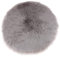 SM SunniMix Rundes Kunstpelz Sitzkissen, Zotteliges Schaffell, Teppich, Foto Requisiten, Grau 40 cm