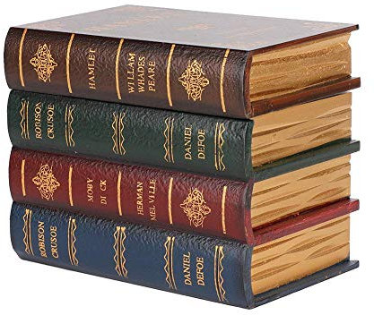 Scatola di immagazzinaggio a forma di libro di simulazione vintage, scatola di immagazzinaggio di gioielli, scatola di immagazzinaggio retrò letterario scatola di immagazzinaggio gioielli, Ottone,