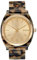 Nixon Time Teller Acetate Damenuhr Analog Quarz mit Acetat Armband Cream Tortoise