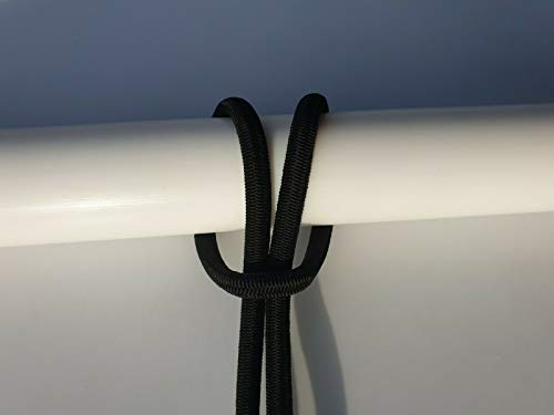 Generic GUMMISEIL Expanderseil Planenseil elastisches Seil ø 10 mm 10 M schwarz