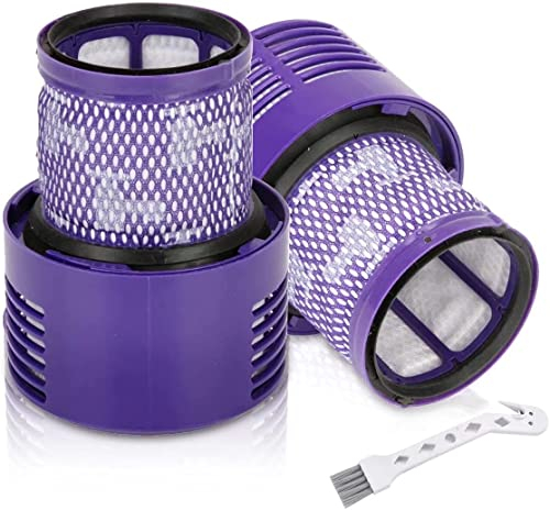 Filtro V10 SV12 per Dyson V10 Absolute Animal Motorhead Extra V10 SV12 Aspirapolvere, Chonphan Filtro di Ricambio Lavabile Cyclone V10 con Spazzola di Pulizia, Sostituisce # DY-969082-01 (2 pezzi)