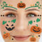 Party Factory Face Tattoo Kürbis, temporäres Glitter Gesichtstattoo für Motto Party, Halloween & Karneval, Kinder & Erwachsene