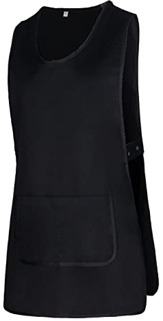 MISEMIYA - Apron Cleaning Work Uniform Clinic Hospital Cleaning Veterinary Sanitation Hostelry - Ref.868 - Large, Black 21