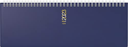 rido/idé Wochenkalender Modell ac-Wochenquerterminer 2023 Blattgröße 30,7 x 10,5 cm blau