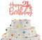 Glitter Card Happy 21st Birthday Cake Topper, Rose Gold Cupcake Toppers for Party Decor, Glitter Cake Decoration for Anniversary Parties