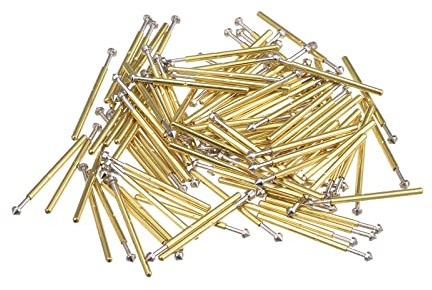 sourcing map Federprüfstifte, 1,5 mm Spitze, 16,5 mm, für Leiterplatten-Testkontakt, 100 Stück