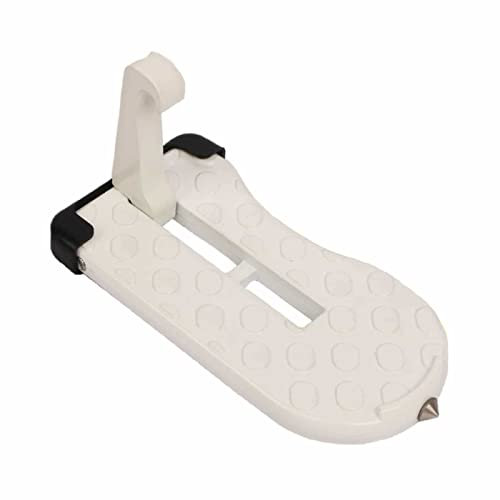 Eidoct Car Multi-Functional Latch Door Step, Foldable Car Roof Rack Step U Shaped Hook Pedal Foot Pegs, Glass Breaker Safety Hammer (White)