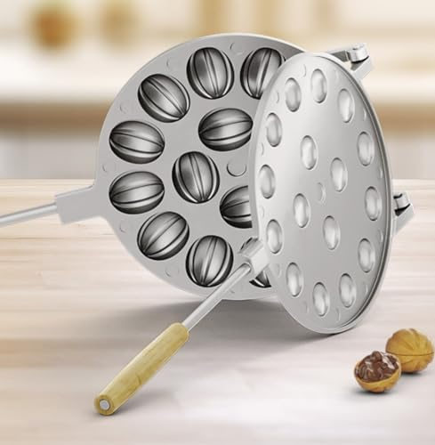BIOL Oreshki Form - 16 Nüsse Oreshnitsa - Keksform für Süße Russische Nüsse - Metallform zum Backen
