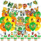 Party Zubehör,Geburtstag Deko Set 36 Stück, Kindergeburtstag Luftballon, Cupcake Topper, Geburtstag Banner, Kuchen Dekoration, Jungen und Mädchen Geburtstagsparty