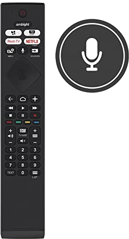 Nouveau 398GM10BEPHN0020SY Télécommande de remplacement pour PHILIPS 2021 Model Smart 4K LED TVs 48OLED935/12 55OLED805/12 55OLED865/12 55PUS9435/12 65OLED805/12 65OLED855/12 65OLED935/12 65PUS9435/12