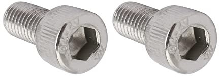 QUARKZMAN M10 Filetto 30mm Lungo Presa Cappuccio Vite x 2pz 304 Acciaio Inox Esagonale Testa Bullone per Arredamento Mobili Fabbricazione Automotive, [Argento, Sinistro Mano]