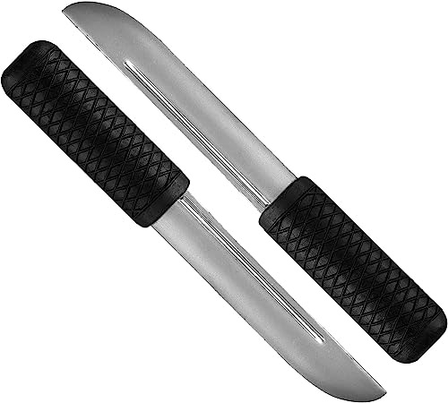 Kexvic Fake Rubber Knife Pack of 2- Professional Martial Art Self Defence MMA Training Weapon