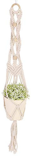 MISNODE Bohemian Style Flower Pot Hanging Net,Tassel Flowerpot Plant Hanger Hanging Rope,Cotton Rope Flower Pot Hanging Basket,for Home Wall Decoration(1)