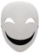 Pitch-Black Bullets Shadow Latex Mask Horror Headwear for Halloween Carnival Costume Party Props