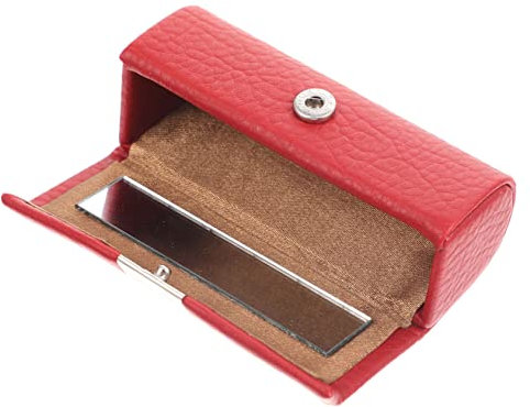 WOFASHPURET Scatola Del Rossetto Porta Rossetto Con Specchietto Borsetta Rossetto Carino Porta Rossetto in Silicone Porta Rossetto Borsetta Mini Mancare Cosmetico Pelle Borse Portaoggetti