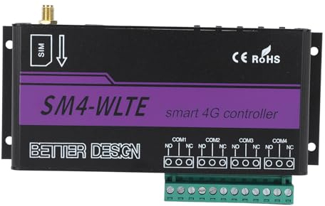 Interruttore a relè SMS, controller dell'interruttore remoto a 4 canali 4G, controllo porta SMS 900Mhz 1800Mhz con allarme di interruzione di corrente SMS e interfaccia scheda SIM