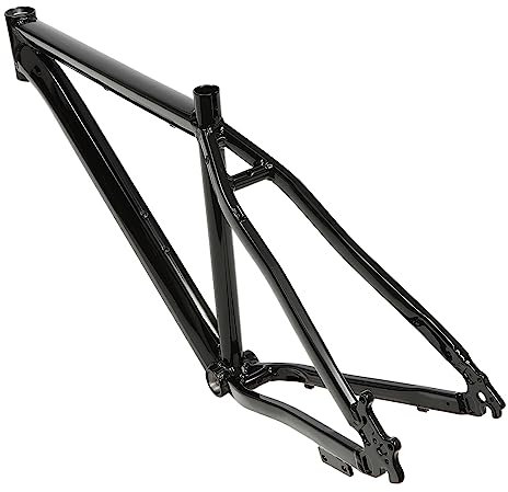 Bathrena 26-Zoll MTB Aluminiumlegierung Fahrradrahmen, 66CM Fahrradrahmen Kohlenstoffrahmen Berg Fahrrad Rahmenscheibe, Elektrostatische Backfarbe Glänzender Rennradträger (Schwarz)
