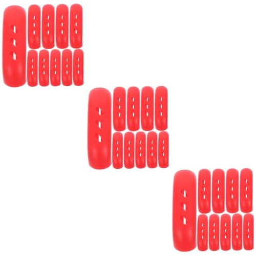 Garneck 30 Pcs Pot Handle Cover Red Silica Gel Gloves Wok