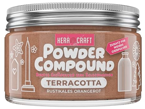 KERACRAFT Powder Compound 150g - Terracotta - Bis zu 15kg buntes Gießpulver zum Selbermachen