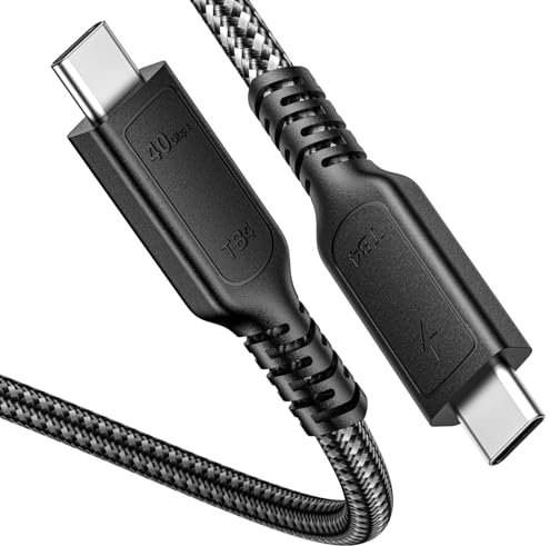 ConnBull Thunderbolt 4 Kabel 40Gbps High Speed USB C Übertragungsrate 8K@60Hz Display/ 240W Ladung für iPhone 15 Pro, Macbook, iMac usw, 1m