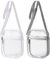 TYXHXTF 2 Pcs Transparente Tasche, Crossbody Schultertasche, Damen Durchsichtig Umhängetasche Klein, Wasserdichte Stylisch Sling Bag, mit Verstellbarem Abnehmbarem Gurt (Weiß+ Grau)