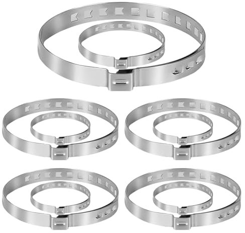 10 Pezzi Fascette Metalliche Regolabili Universale Acciaio Inox Fascette Stringitubo in Metallo di Grandi Morsetto per Stivale CV per Adatto Alla Maggior Parte Delle Auto