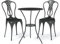 vidaXL 3-tlg. Bistro-Set Aluminiumguss Schwarz