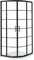 Milano Barq Black Grid Quadrant Shower Enclosure White Tray - 900mm x 900mm