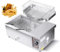 23L/34L Friteuse Professionnelle avec 2 Paniers À Friture 3000W/4000W Friteuse Electrique Acier Inoxydable Contrôle de La Température de 50-300°C 220V/50Hz(66.5 * 36.5 * 28cm)