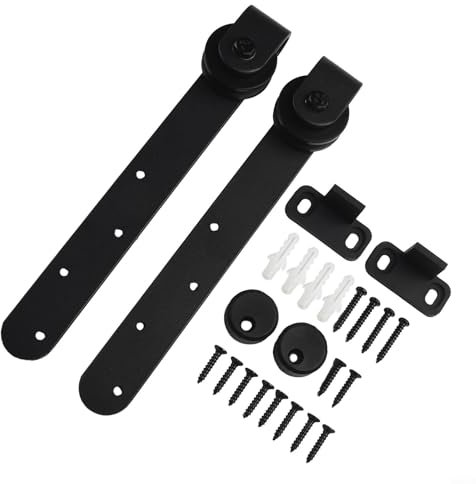 Niceminiwall Mini puerta corrediza de granero hardware pequeño kit de riel de puerta corredera para TV de una sola puerta, armario (sin puerta de gabinete), para varios estilos de gabinete