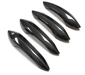 NIKCINTA Compatible for BMW 5 GT 6 Series F10 F12 M5 M6 2010-2018 Carbon Fiber Car Exterior Door Handle Cover Trim Paddle Pull Handknob Case
