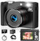 4K 64MP Digital Camera One-Touch Macro Vlogging Camera- Autofocus & 2.8” Flip Screen. 18X Digital Zoom for Beginners & Adults, Includes 32GB SD Card & 2 Batteries