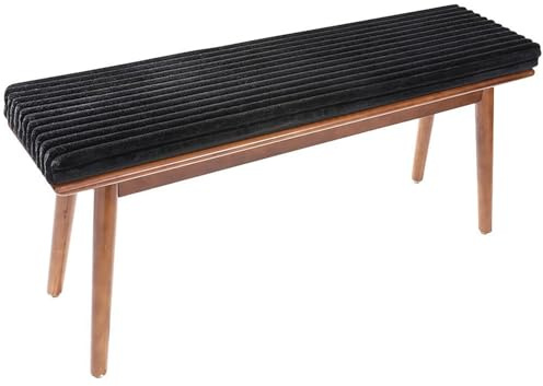 Kissen für Gartenbank, 90 x 30 x 5 cm, Cord-Sitzpolster für Bank, Ersatzkissen, 5 cm Dicke Stuhlpolster, rutschfest, abnehmbar, für Garten, Terrasse, Esszimmerbänke