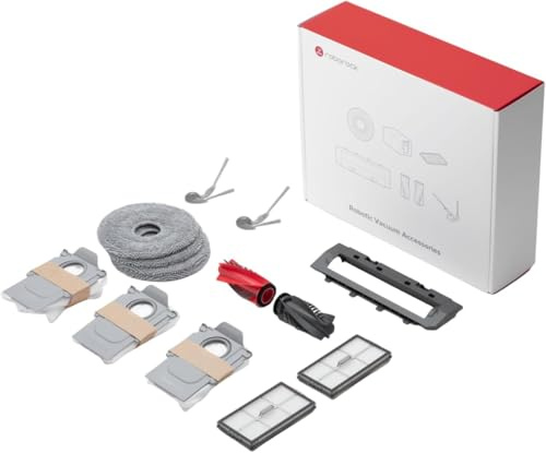roborock Saros 20 Original Accessory Set | Includes 2 Side Brushes, 2 Filters, 4 Mops, 1 Main Brush & Guard Set and 3 Dust Bags. Complete Replacement Kit