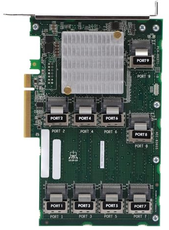 SAS RAID Controller Card AEC 83605 High Performance PCIe X8 Expander Card with 9 Ports Supports 24 Hard Drives for DL380 388 G9 G10 Servers