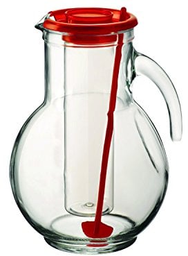 Bormioli Kufra Caraffa, Vetro, Rosso, 31.2 x 23.6 x 19.6 cm