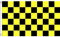 AZ FLAG - Drapeau Damier Noir et jaune - 150x90 cm - Drapeau À Damiers 100% Polyester Avec Oeillets Métalliques Intégrés - Pavillon 110 g