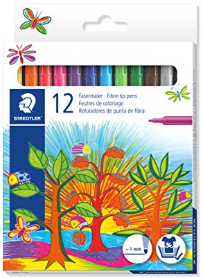 STAEDTLER 325 C12 Fasermaler Noris Club (Kartonetui) 12 Stück